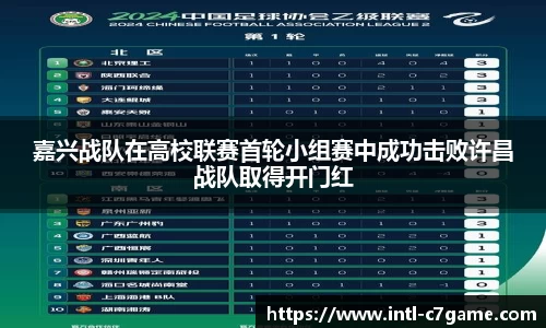嘉兴战队在高校联赛首轮小组赛中成功击败许昌战队取得开门红